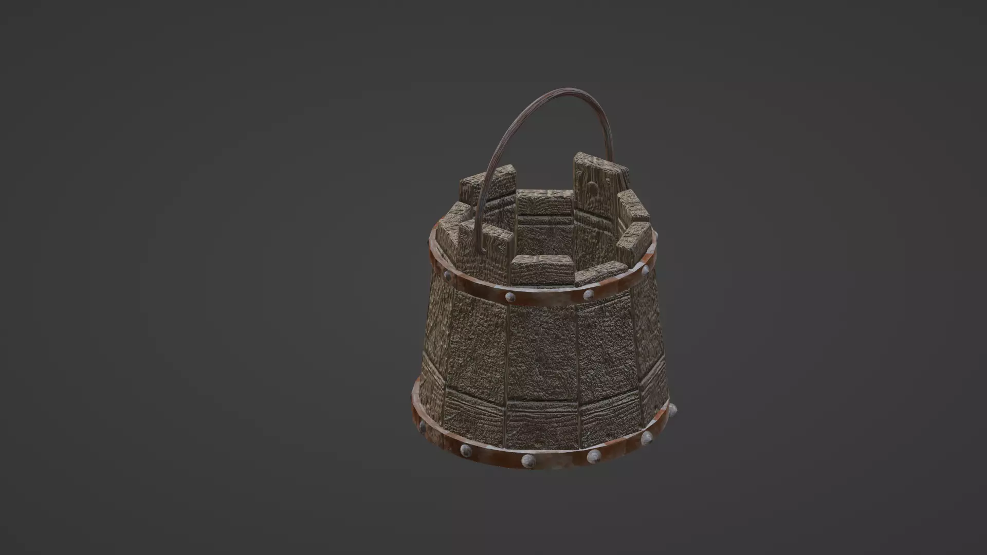 Old Bucket Free 3D model_0