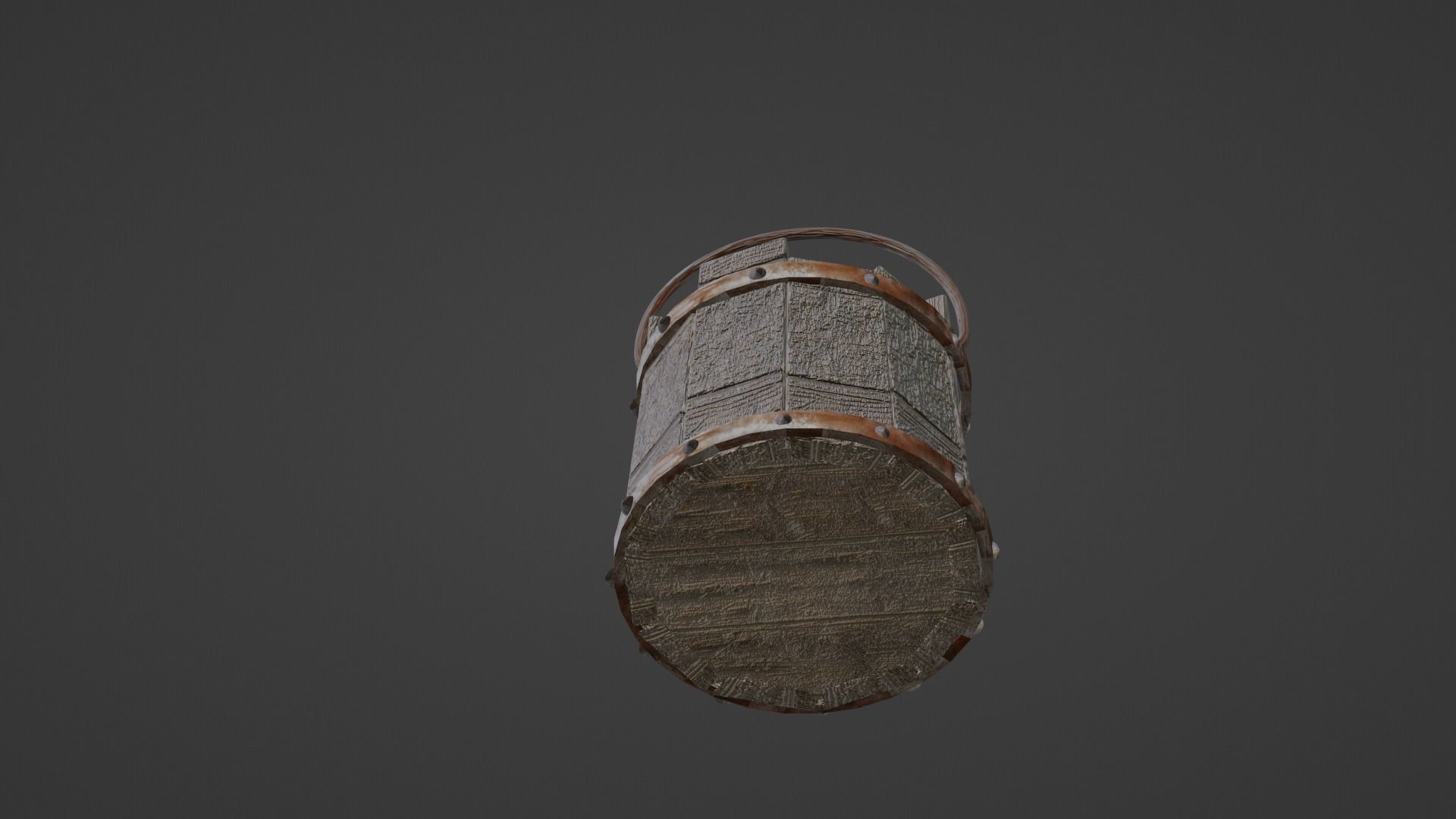 Old Bucket Free 3D model_3