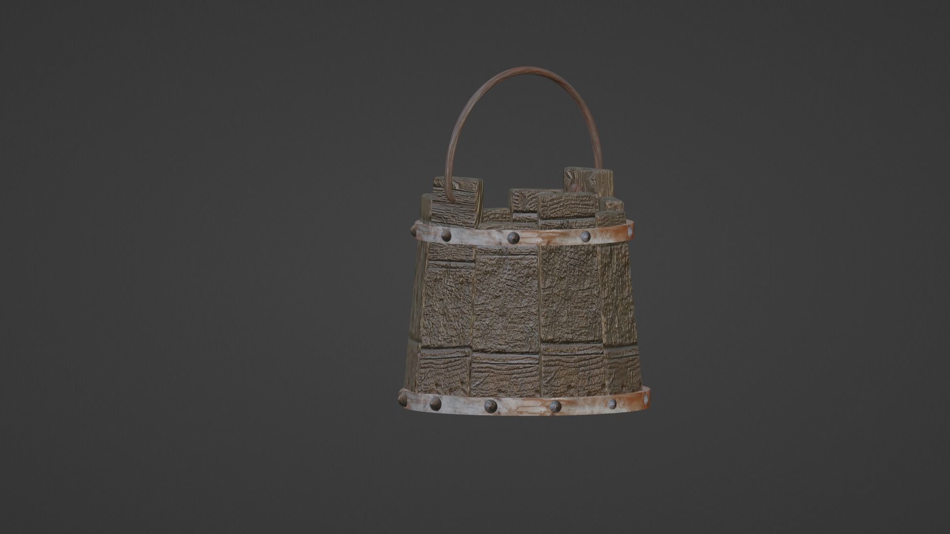 Old Bucket Free 3D model_1