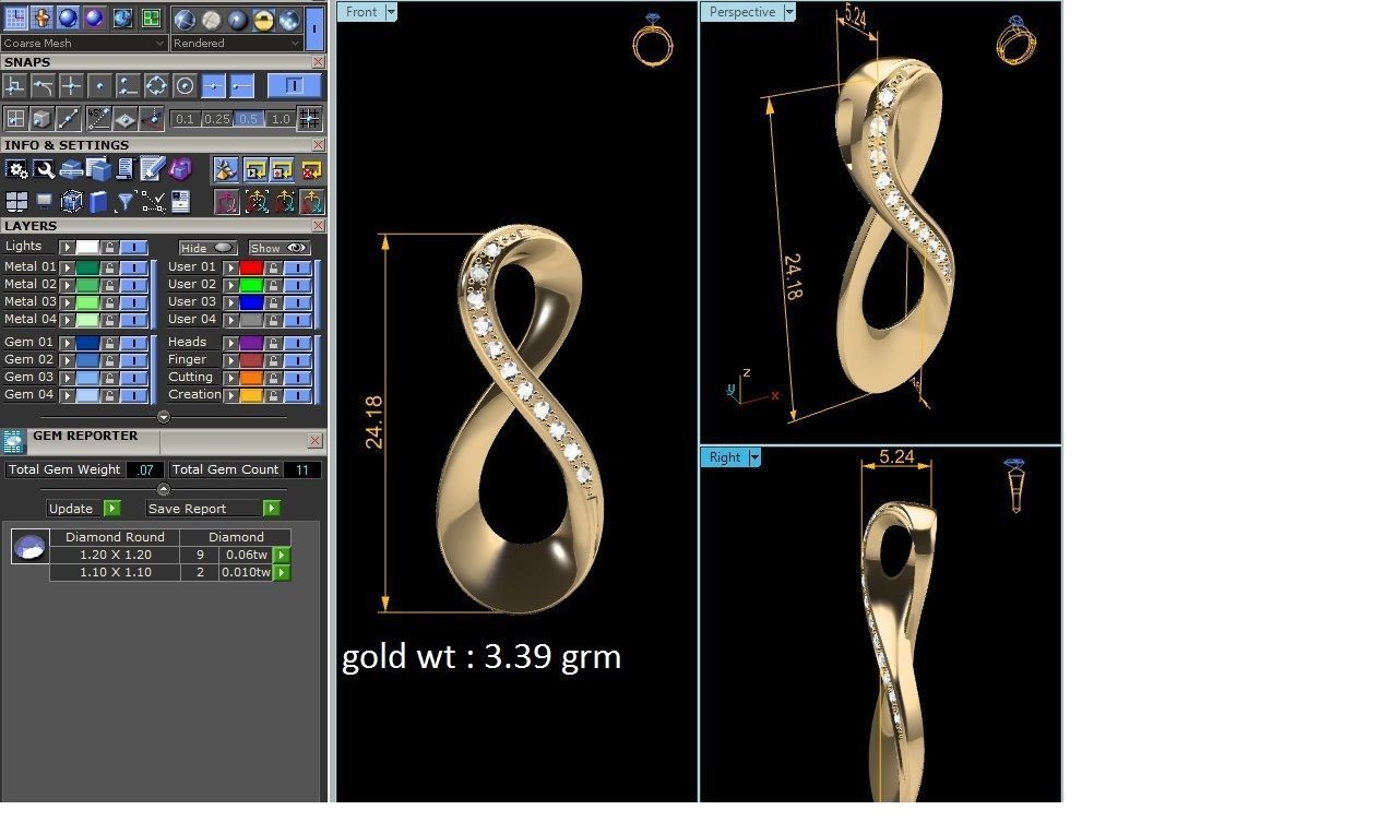 Women Solitaire Pendants 3dm STL OBJ FBX Render Details 3D print model_5