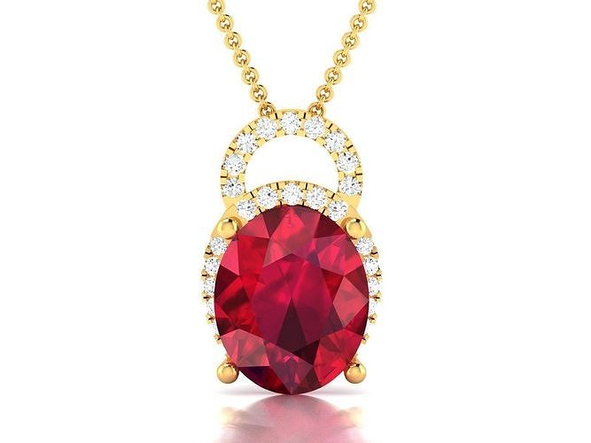 Women Solitaire Pendants 3dm STL OBJ FBX Render Details 3D print model