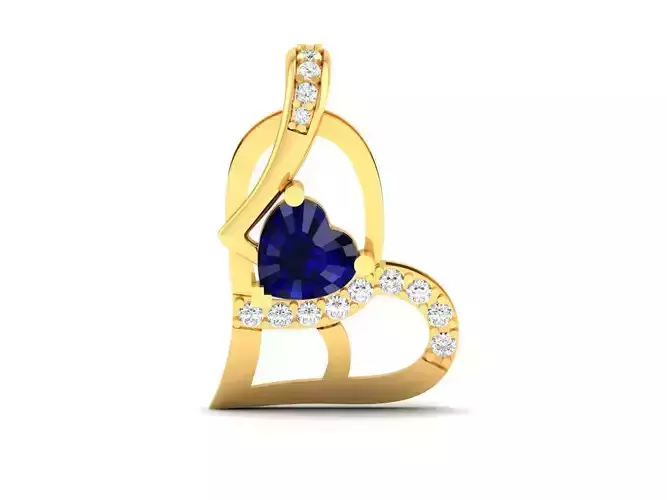 Heart Pendants 3dm STL OBJ FBX Render Details