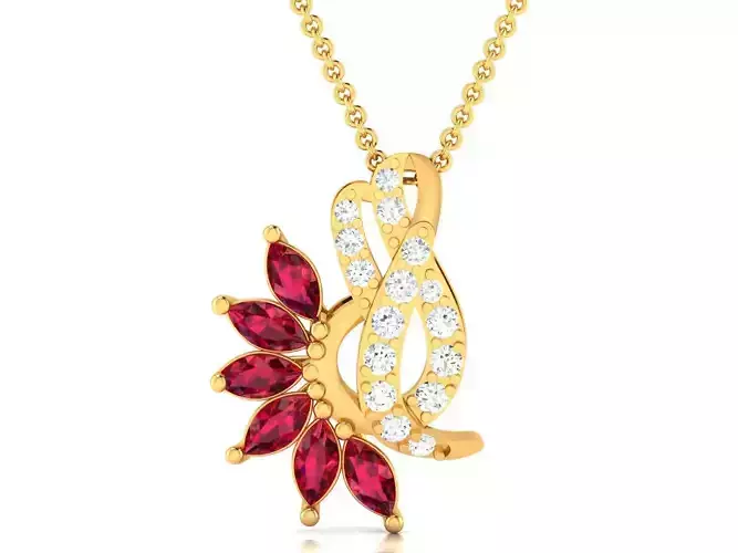 Marquise Stone Pendants 3dm STL OBJ FBX Render Details