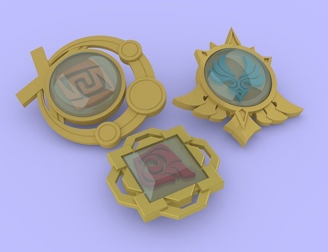 Genshin Impact Eye of God Mondstadt Liyue Inazuma 3D print model