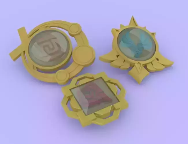 Genshin Impact Eye of God Mondstadt Liyue Inazuma 3D print model