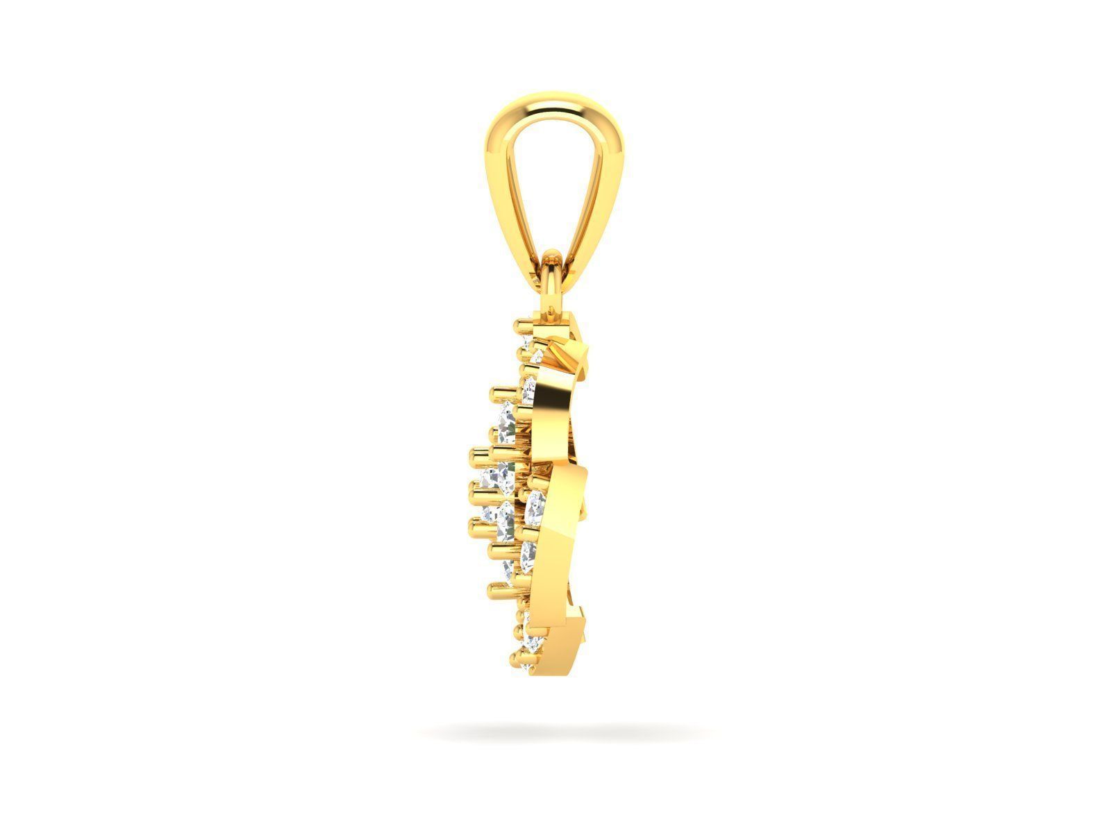 Solitaire Women Pendants 3dm STL OBJ FBX Render Details 3D print model_12