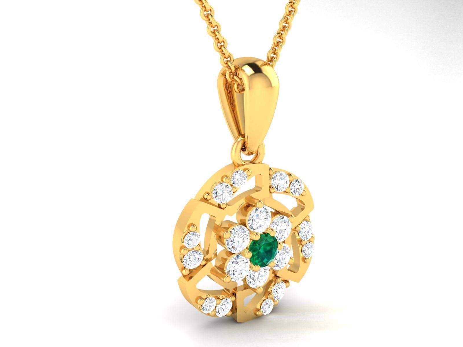 Solitaire Women Pendants 3dm STL OBJ FBX Render Details 3D print model_2