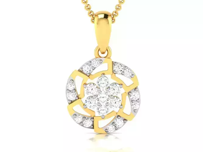 Solitaire Women Pendants 3dm STL OBJ FBX Render Details 3D print model