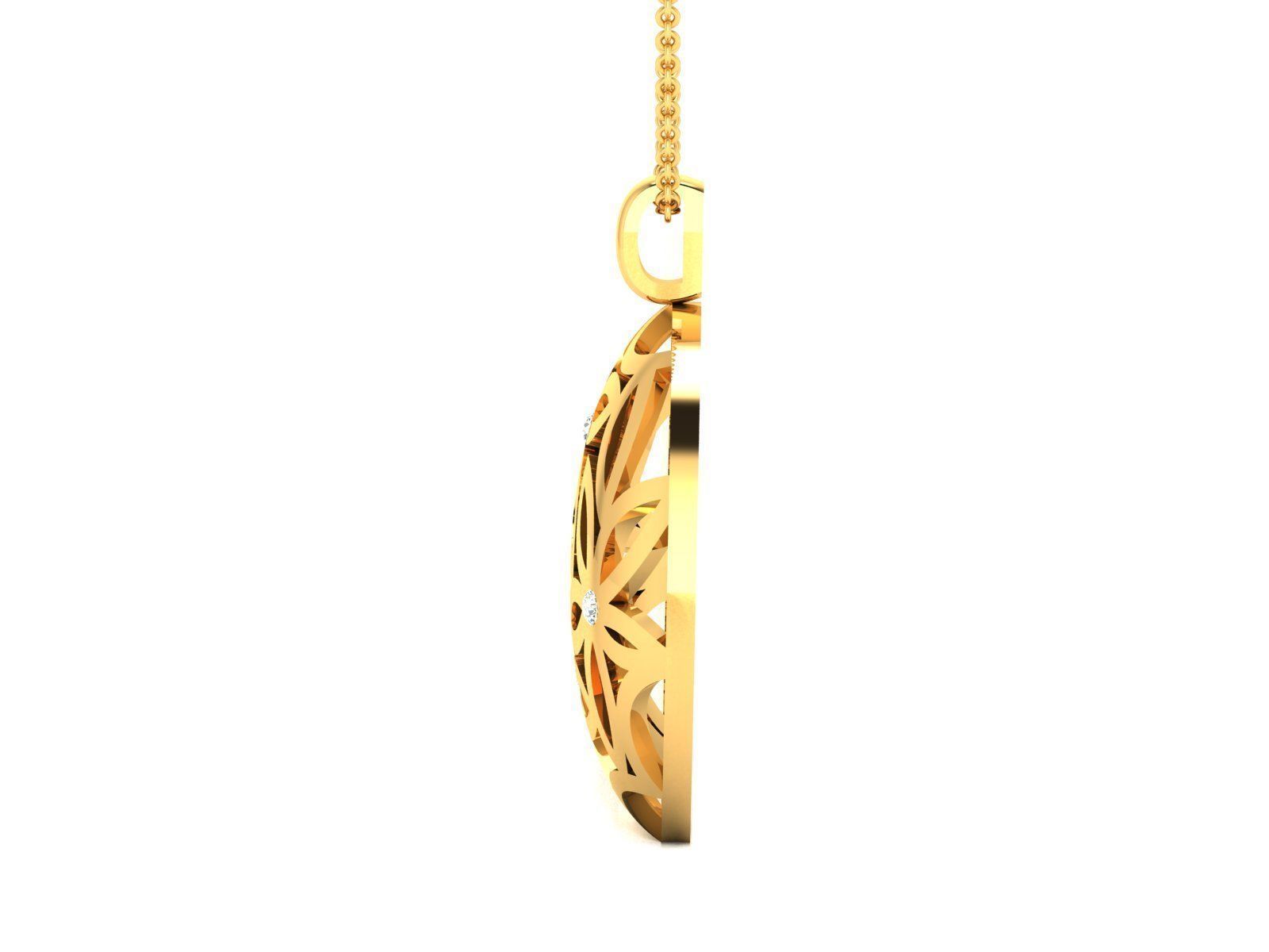 Solitaire Women Pendants 3dm STL OBJ FBX Render Details 3D print model_4