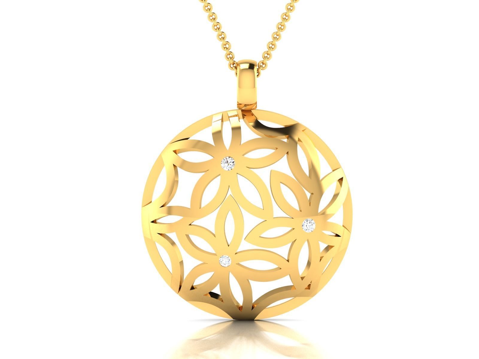 Solitaire Women Pendants 3dm STL OBJ FBX Render Details 3D print model_3