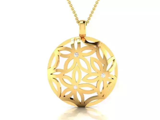 Solitaire Women Pendants 3dm STL OBJ FBX Render Details