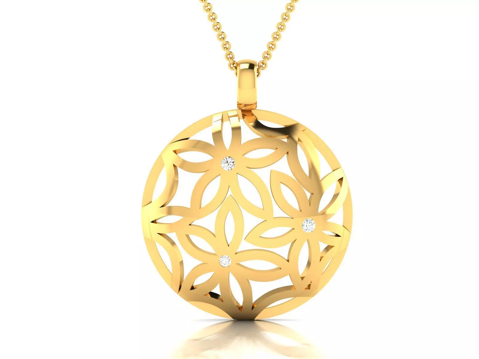 Solitaire Women Pendants 3dm STL OBJ FBX Render Details 3D print model_0