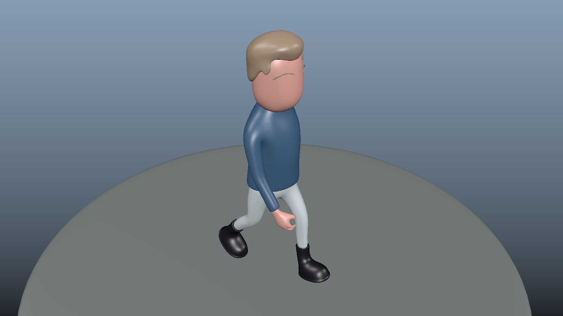 rigged male character Low-poly 3D model_4