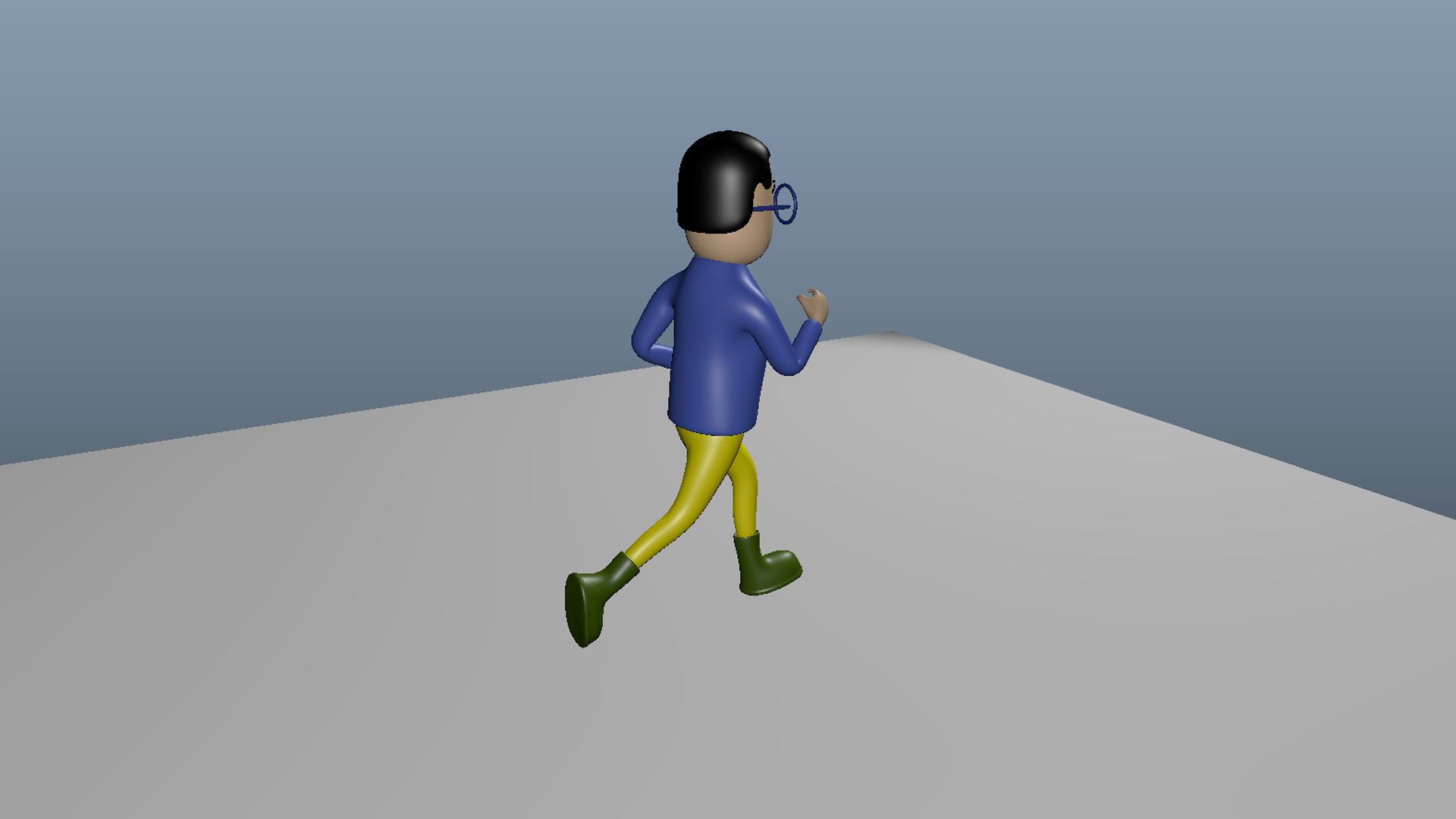 rigged male character Low-poly 3D model_3