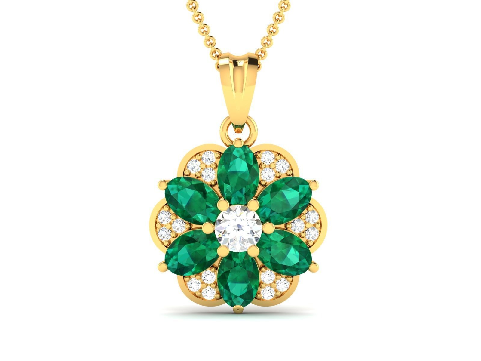 Oval Stone Women Pendants 3dm STL OBJ FBX Render Details 3D print model_16