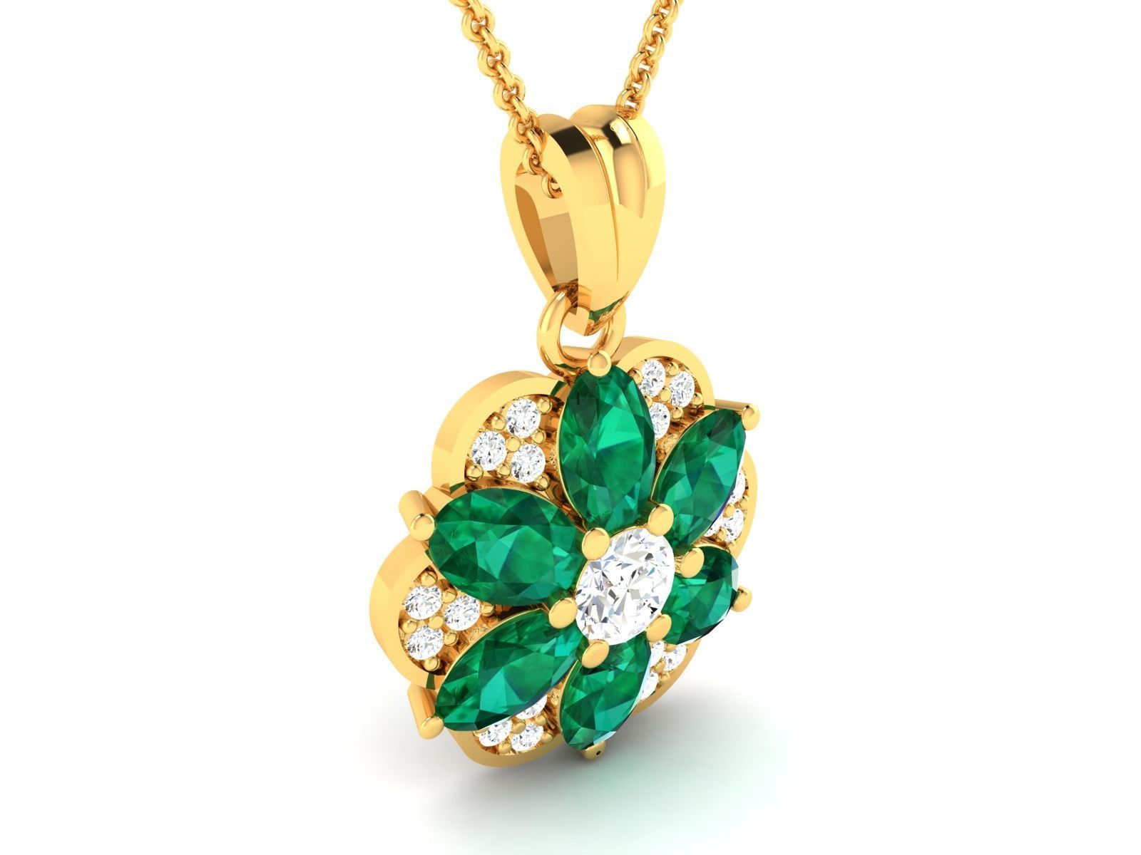 Oval Stone Women Pendants 3dm STL OBJ FBX Render Details 3D print model_15