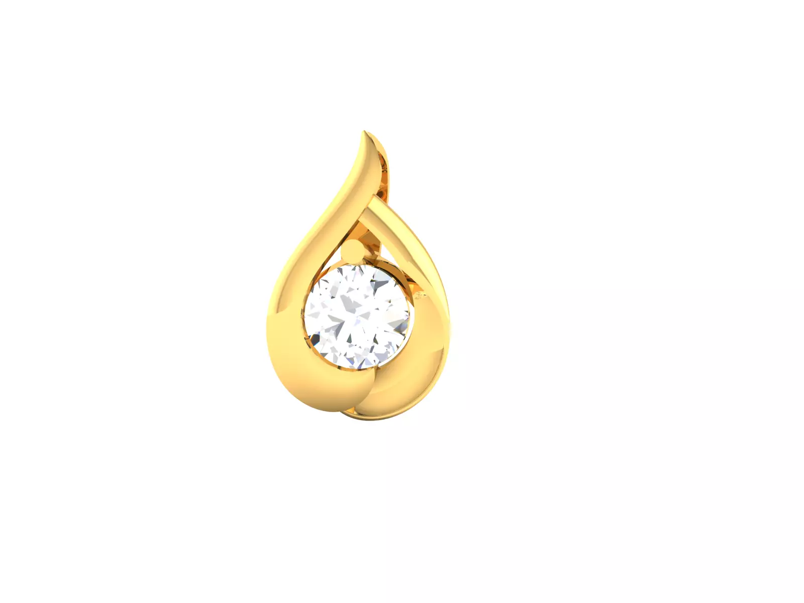 Solitaire Women Pendants 3dm STL OBJ FBX Render Details 3D print model_0