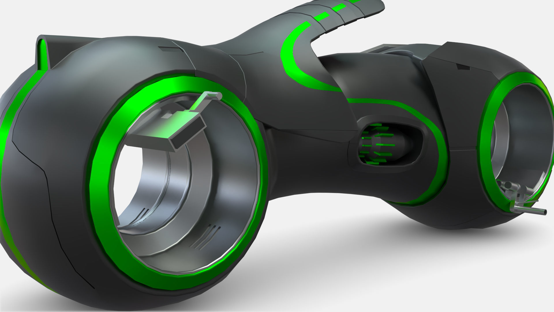 Tron Legacy Lightcycle Low-poly 3D model_14