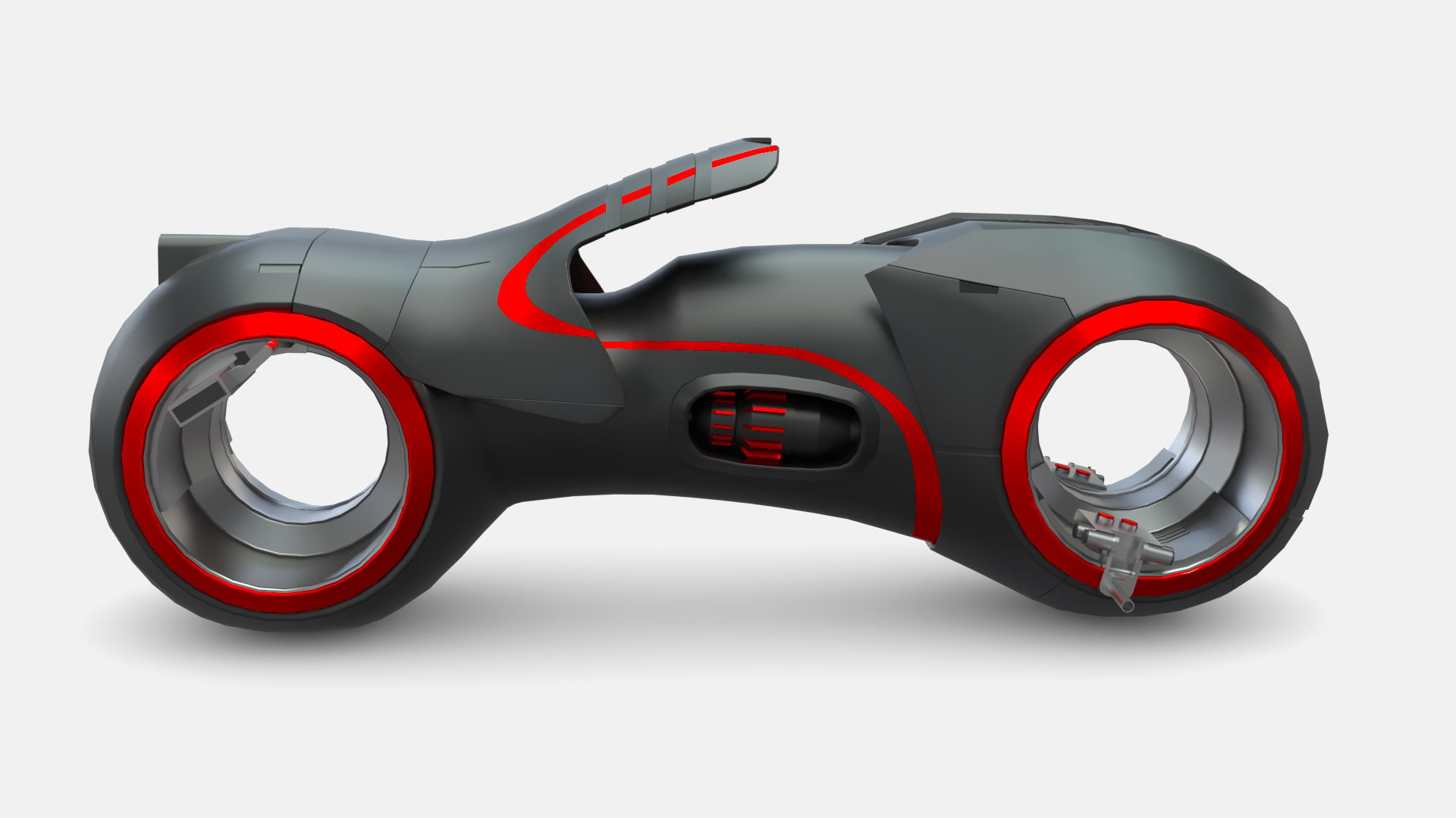 Tron Legacy Lightcycle Low-poly 3D model_24