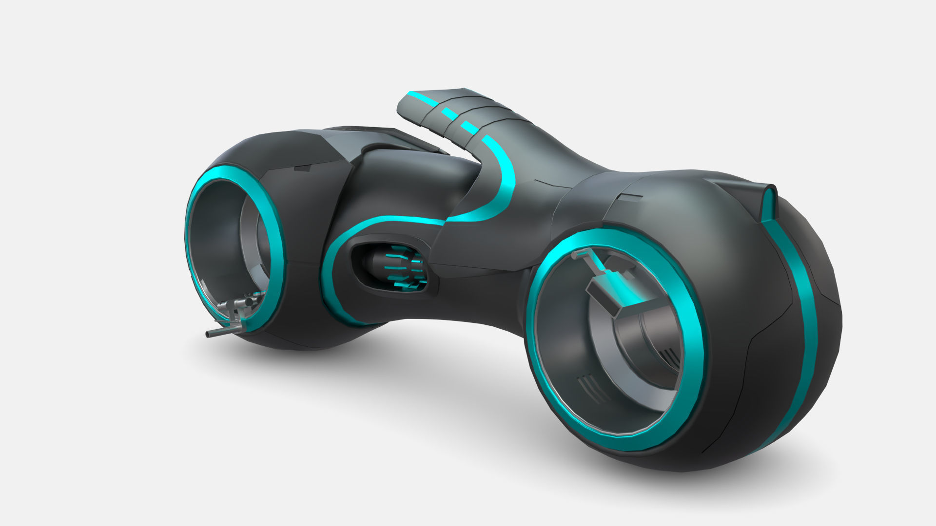 Tron Legacy Lightcycle Low-poly 3D model_9