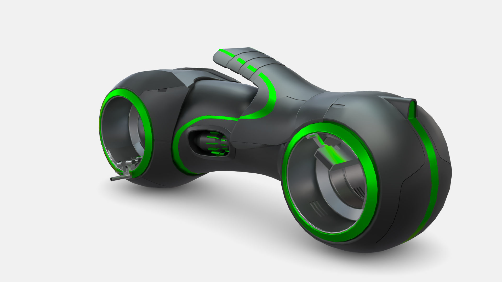 Tron Legacy Lightcycle Low-poly 3D model_18