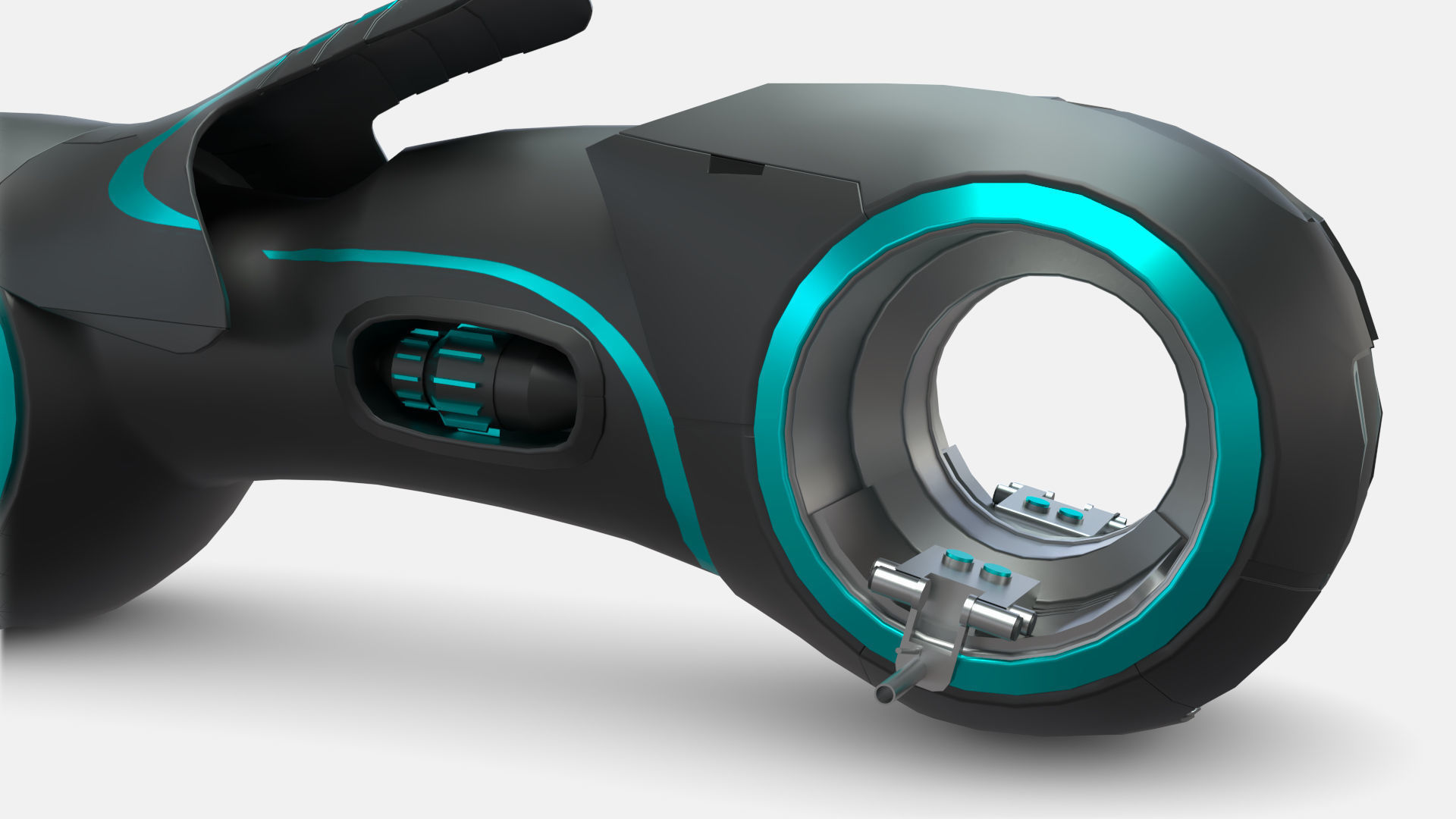 Tron Legacy Lightcycle Low-poly 3D model_4