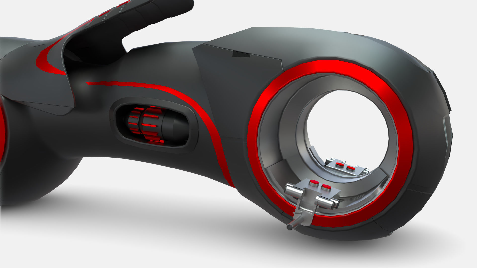 Tron Legacy Lightcycle Low-poly 3D model_22