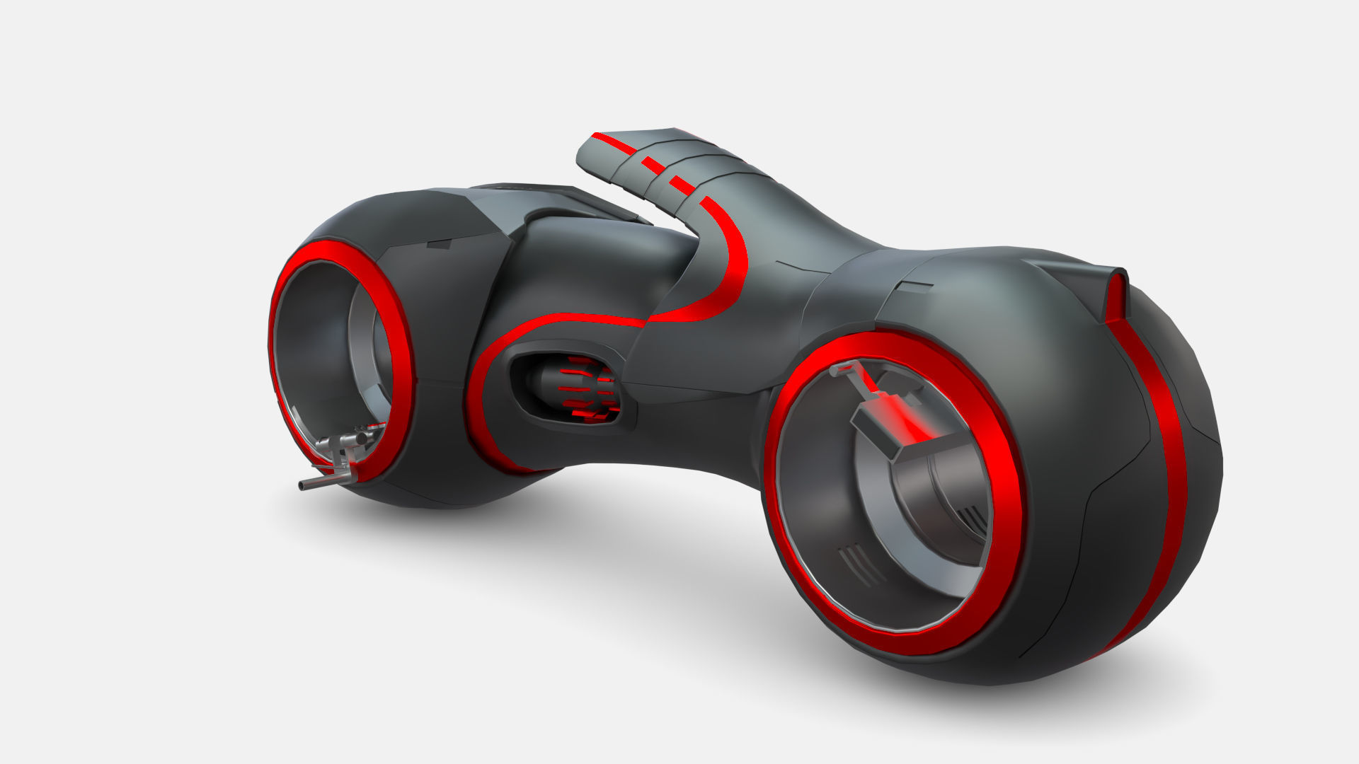 Tron Legacy Lightcycle Low-poly 3D model_27