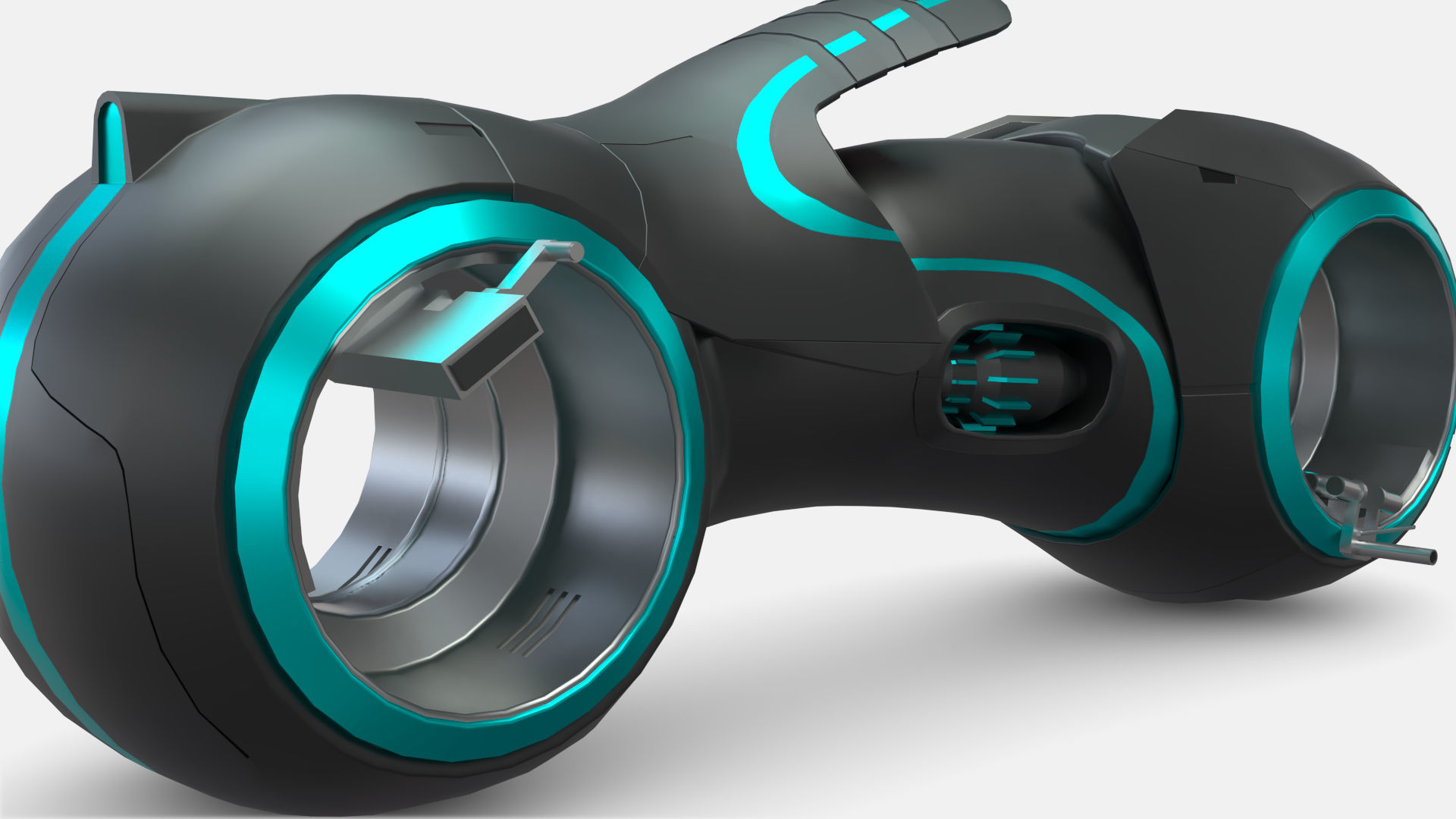 Tron Legacy Lightcycle Low-poly 3D model_5