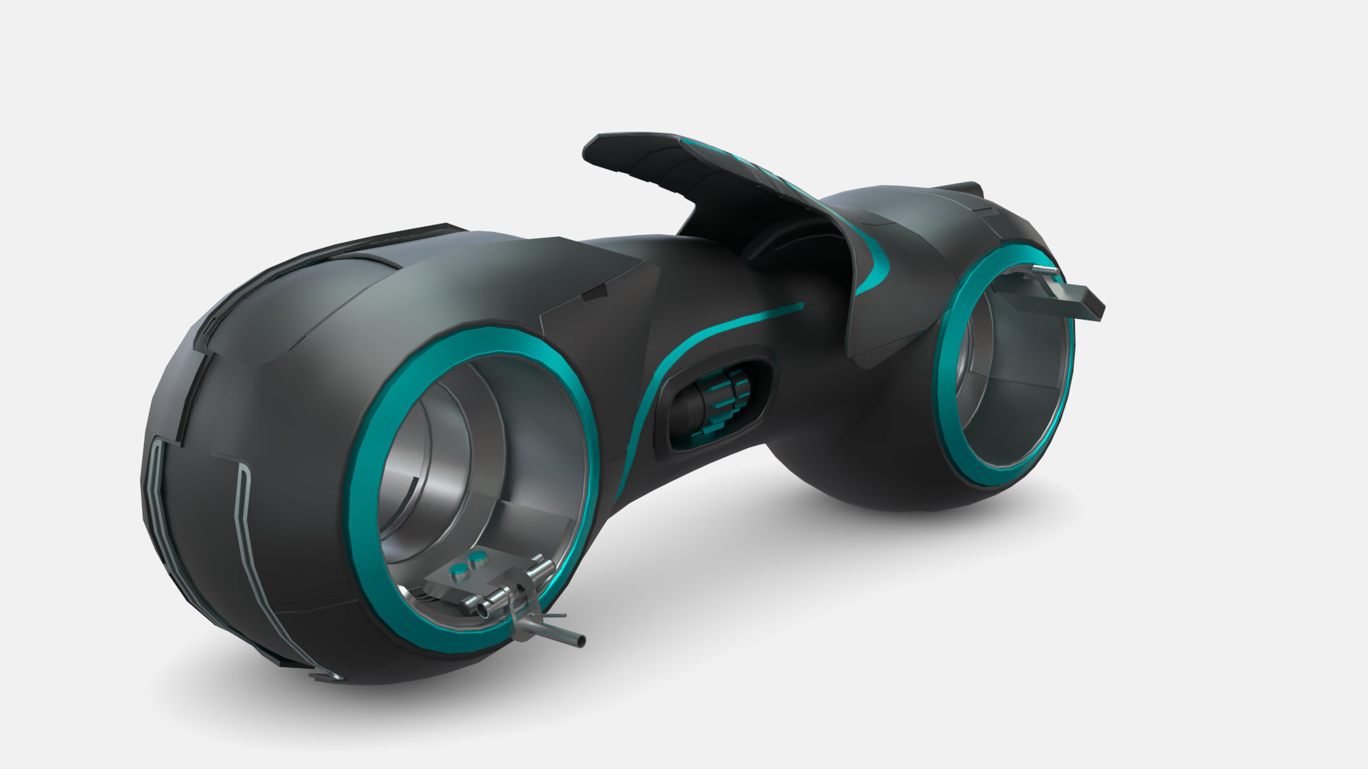 Tron Legacy Lightcycle Low-poly 3D model_8