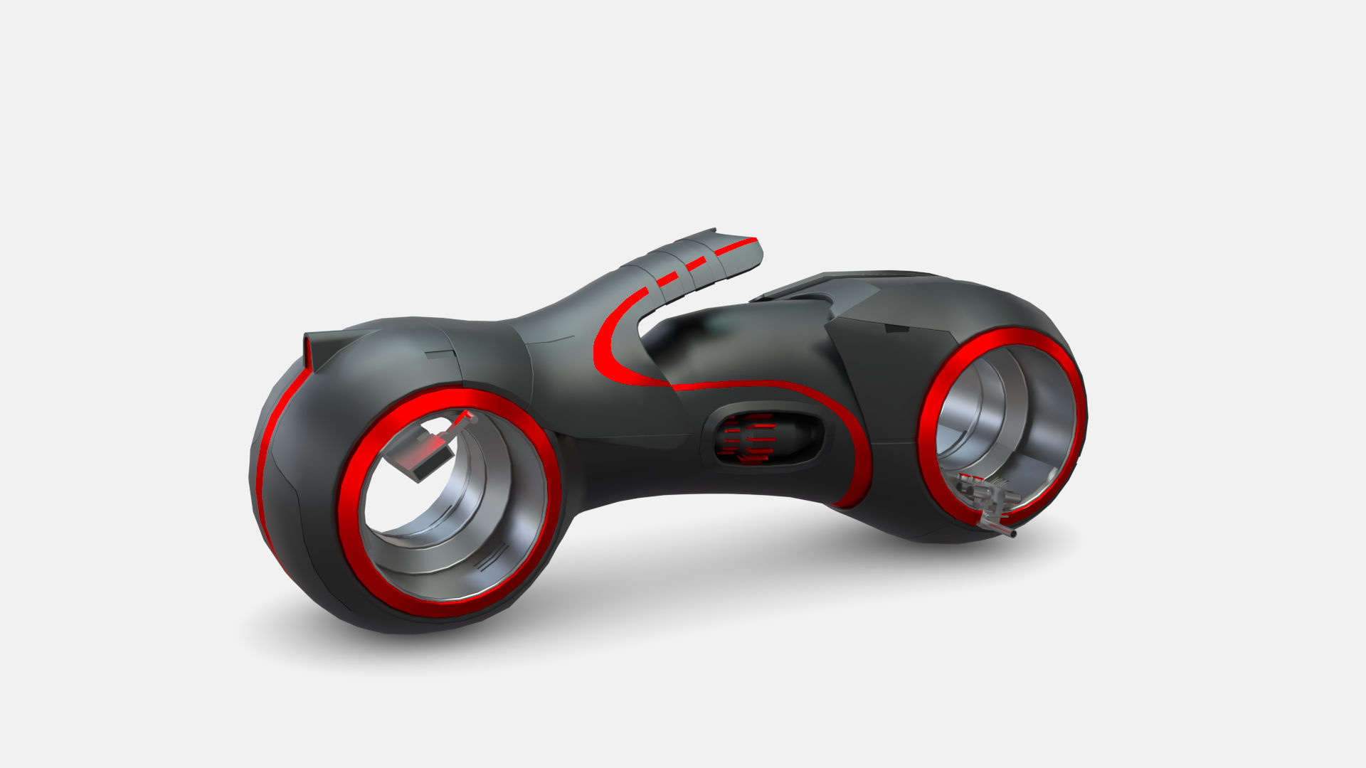 Tron Legacy Lightcycle Low-poly 3D model_20