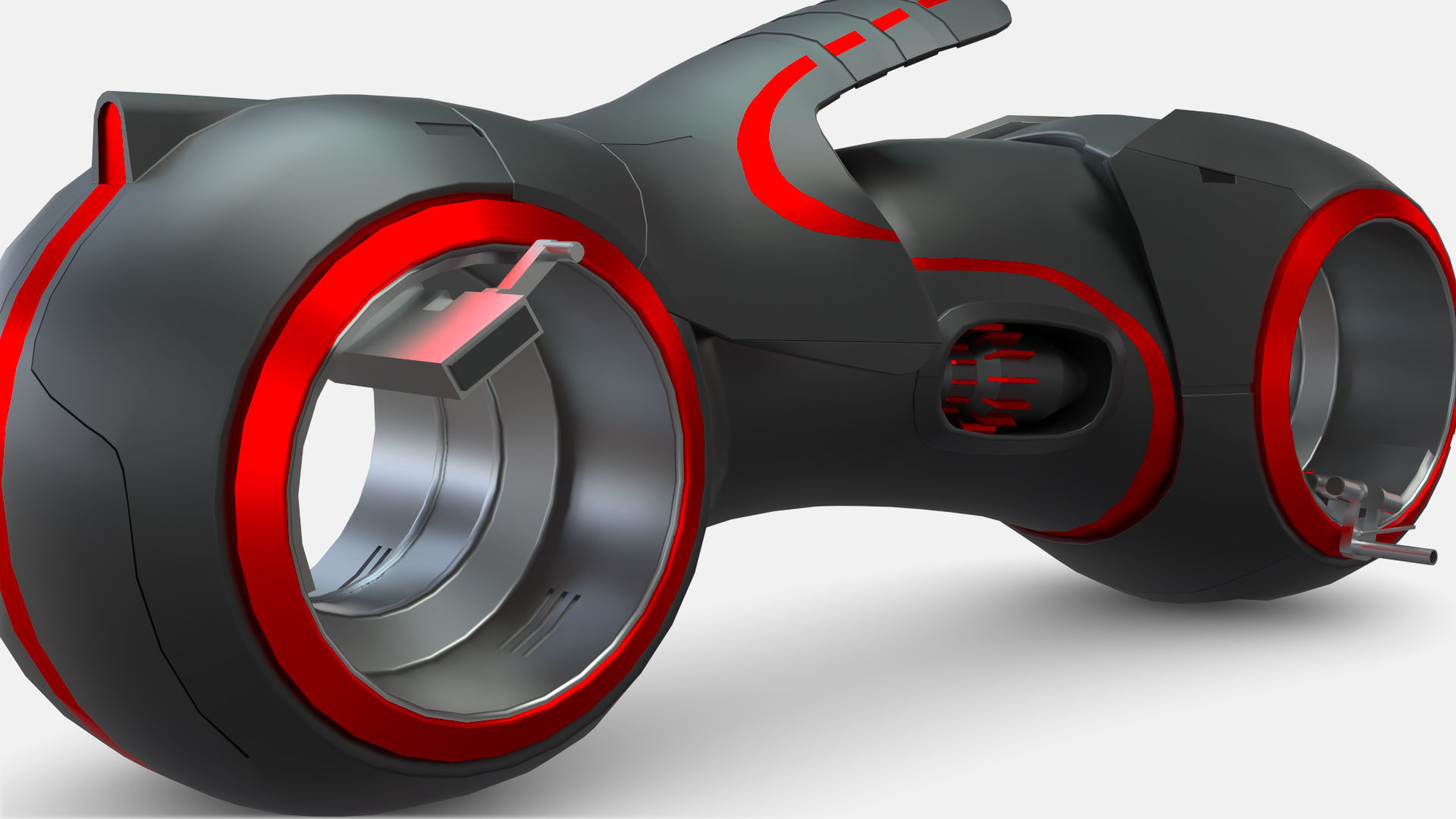 Tron Legacy Lightcycle Low-poly 3D model_23