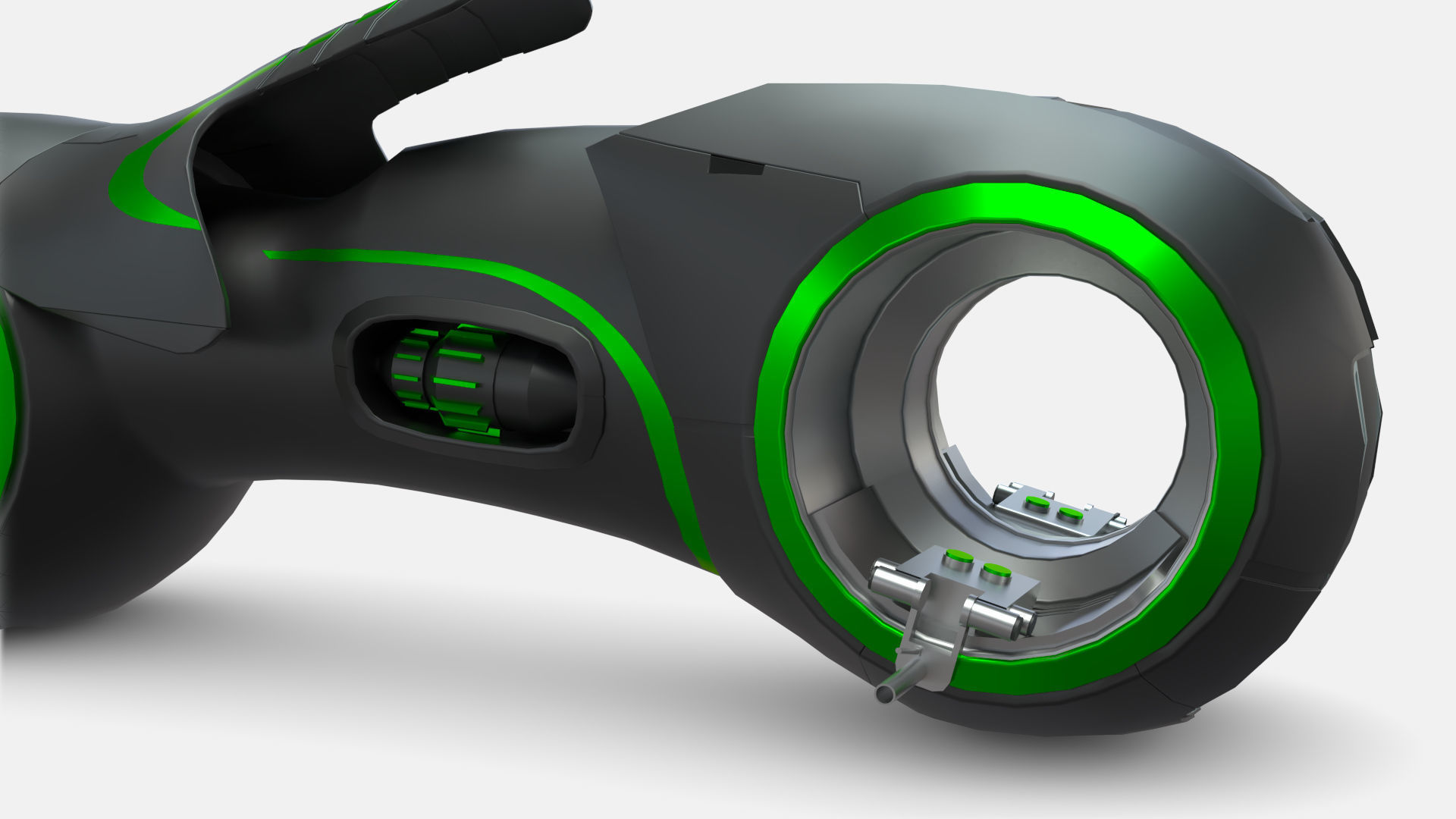 Tron Legacy Lightcycle Low-poly 3D model_13