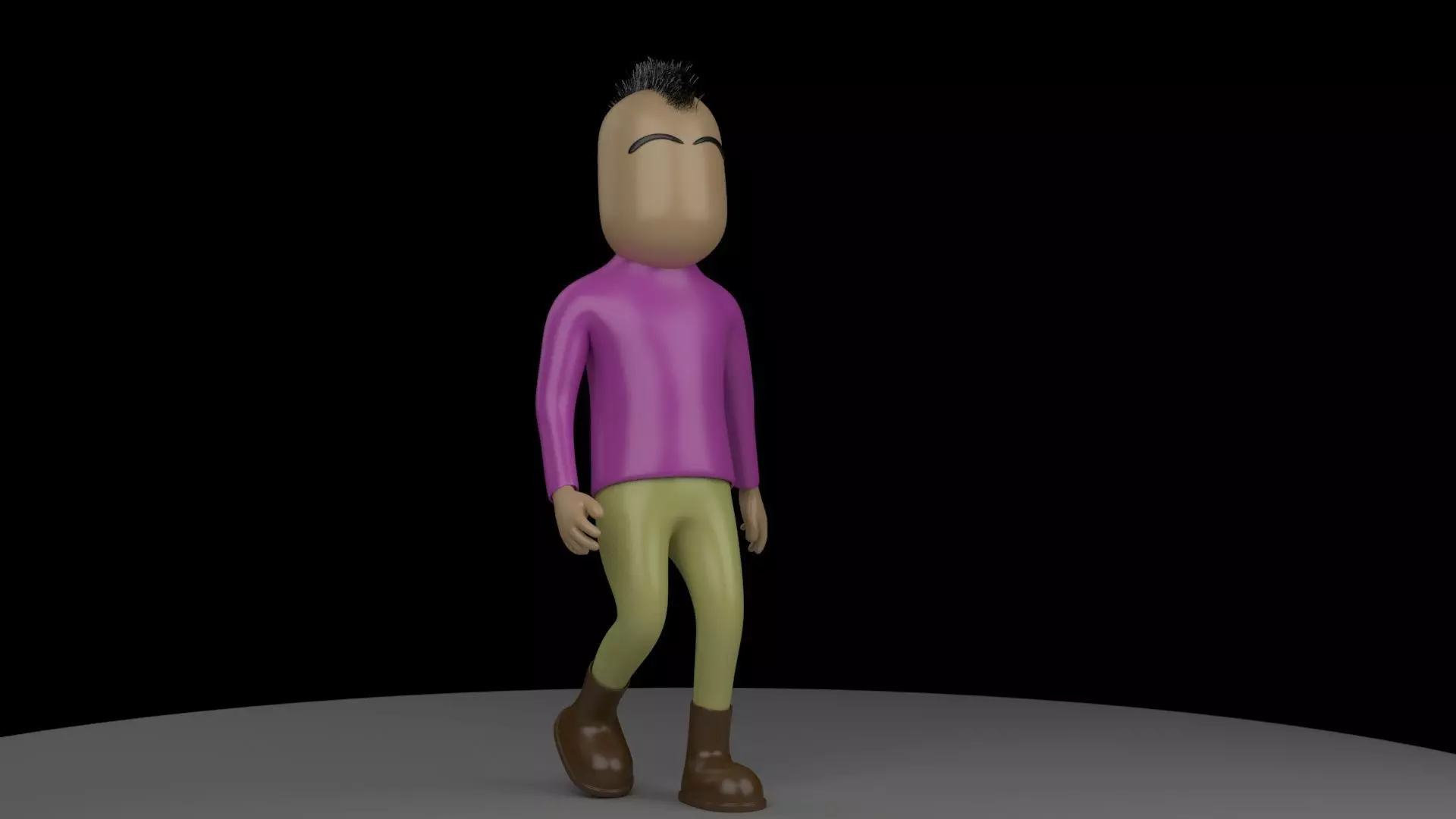 rigged male character Low-poly 3D model_0