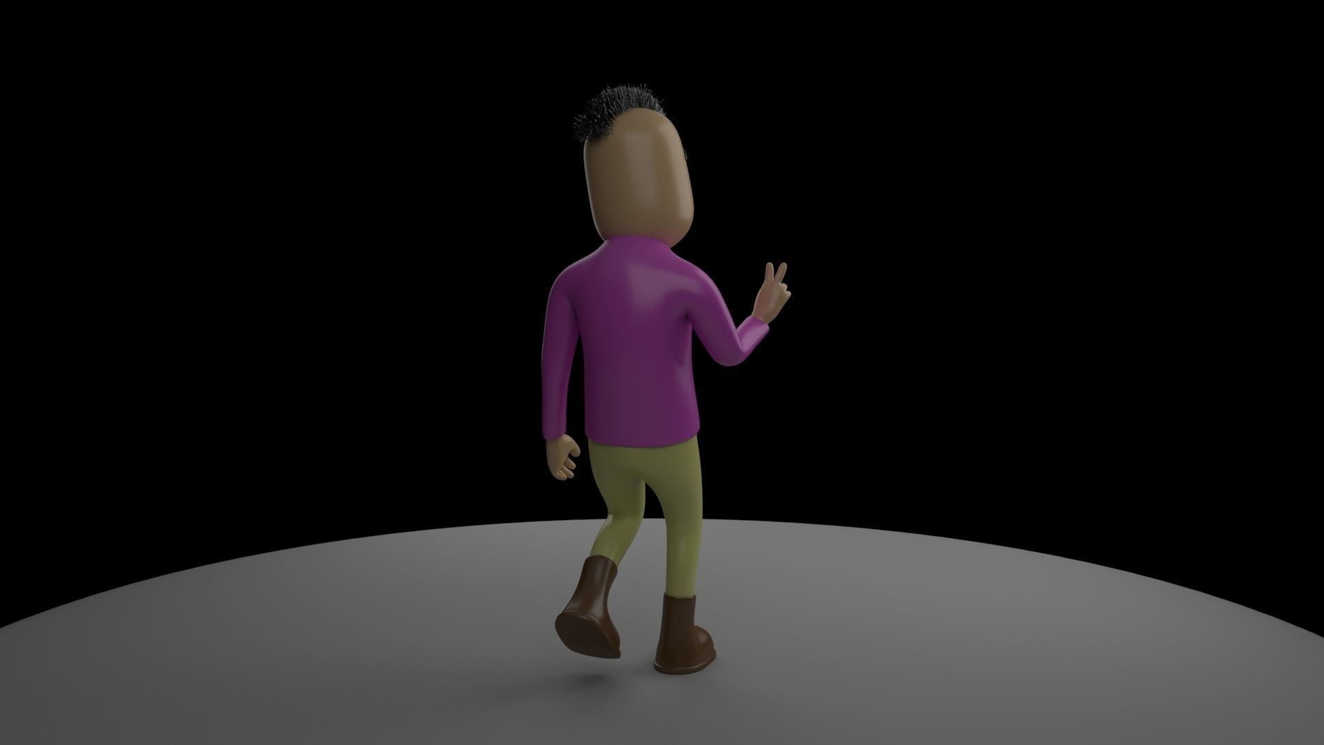 rigged male character Low-poly 3D model_3