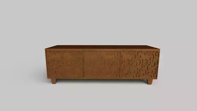 cabinet wooden sideboard with carvings