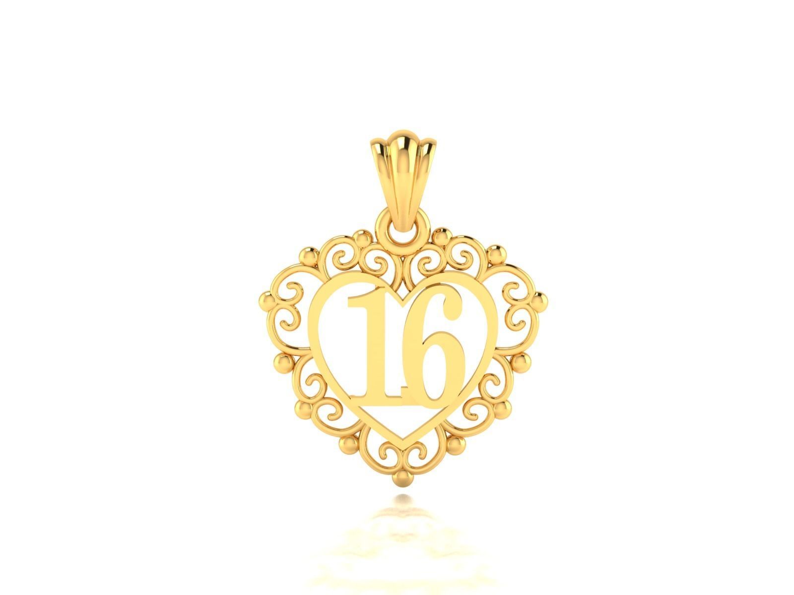 Solitaire Women Heart Pendants 3dm STL OBJ FBX Render Details 3D print model_1