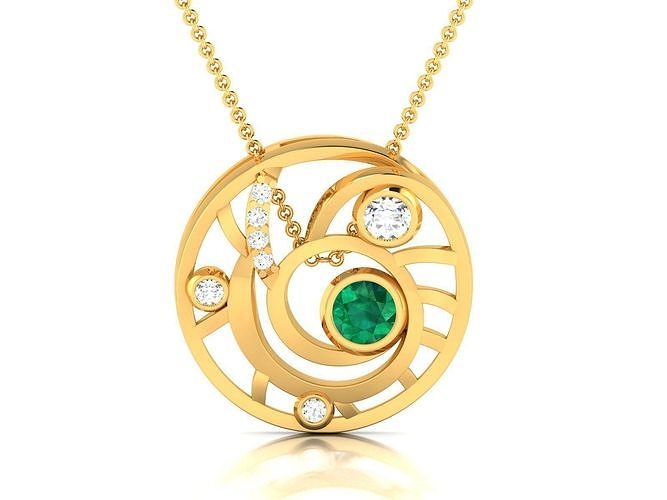 Solitaire Women Pendants 3dm STL OBJ FBX Render Details 3D print model