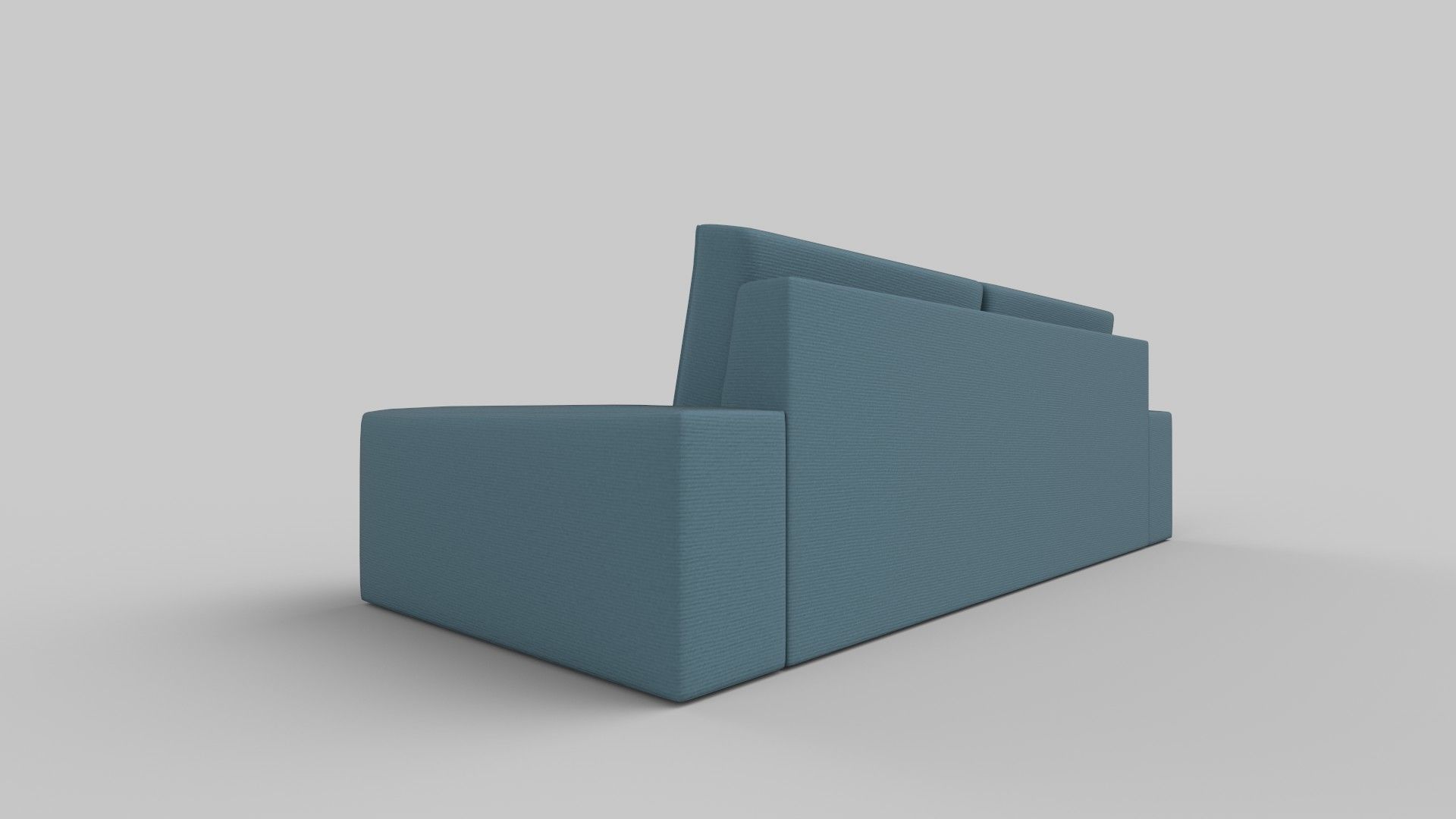 two seater sofa Low-poly 3D model_4