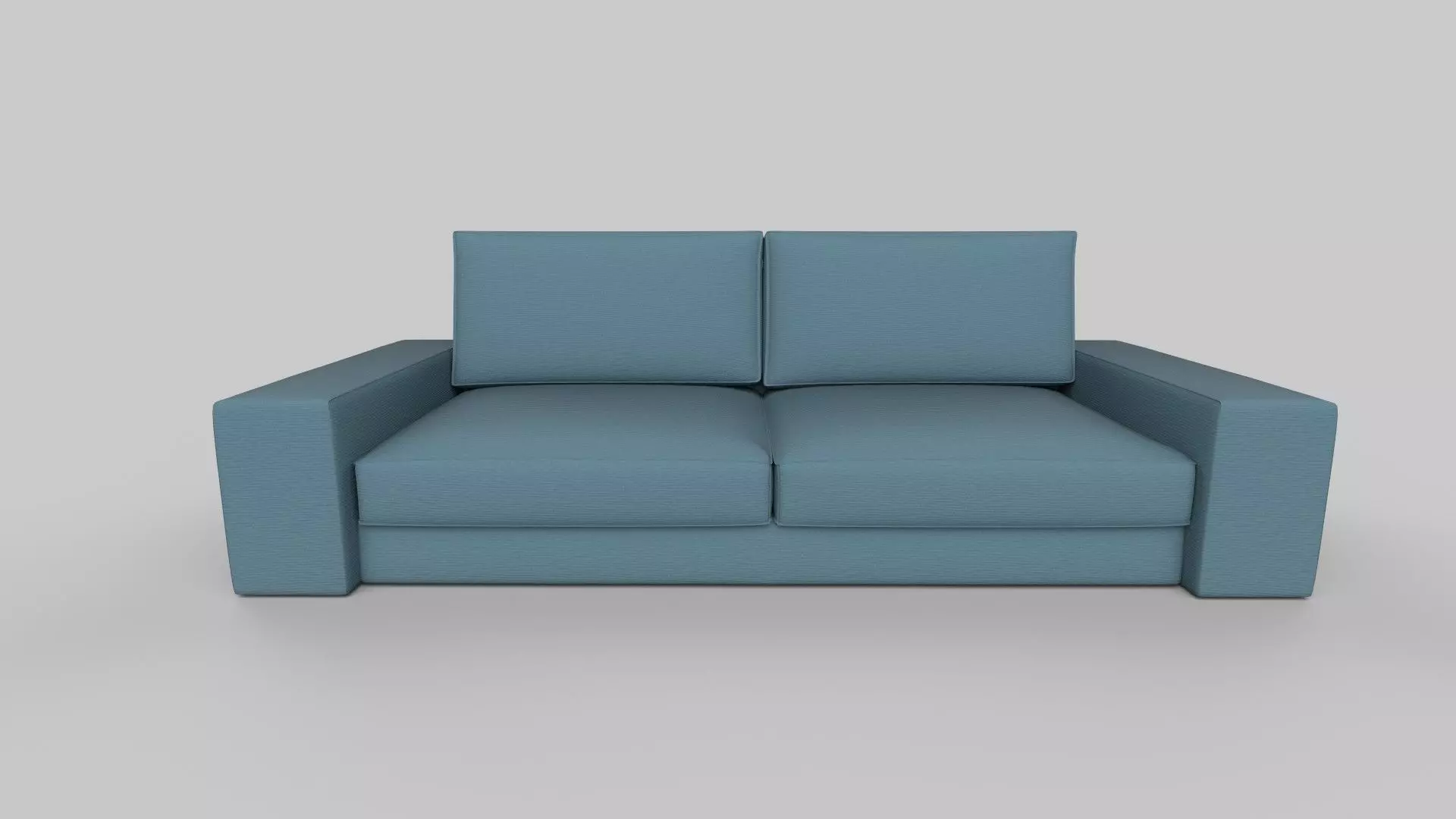 two seater sofa Low-poly 3D model_0