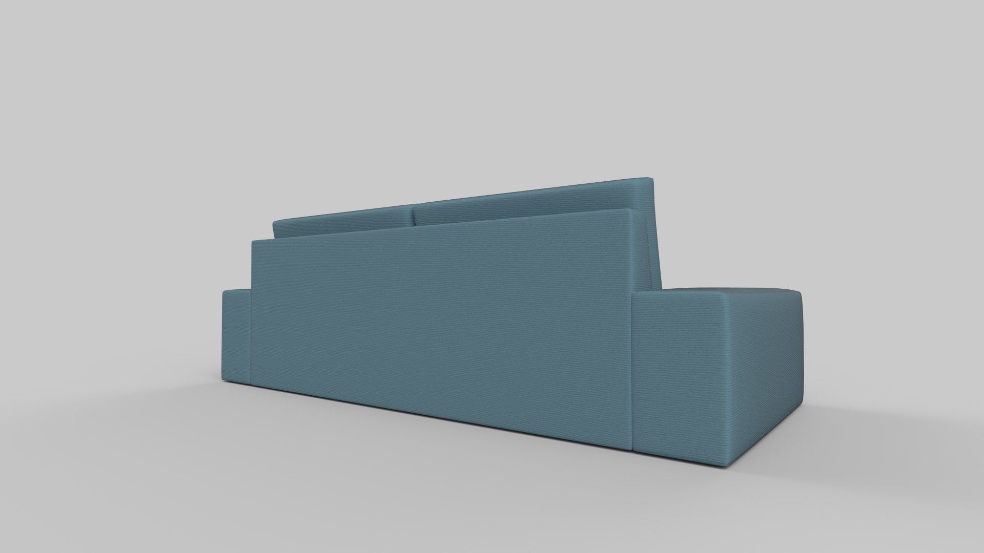 two seater sofa Low-poly 3D model_3