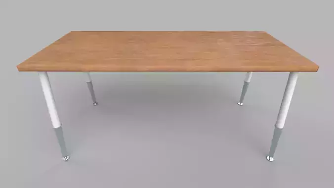 table wooden with metal legs