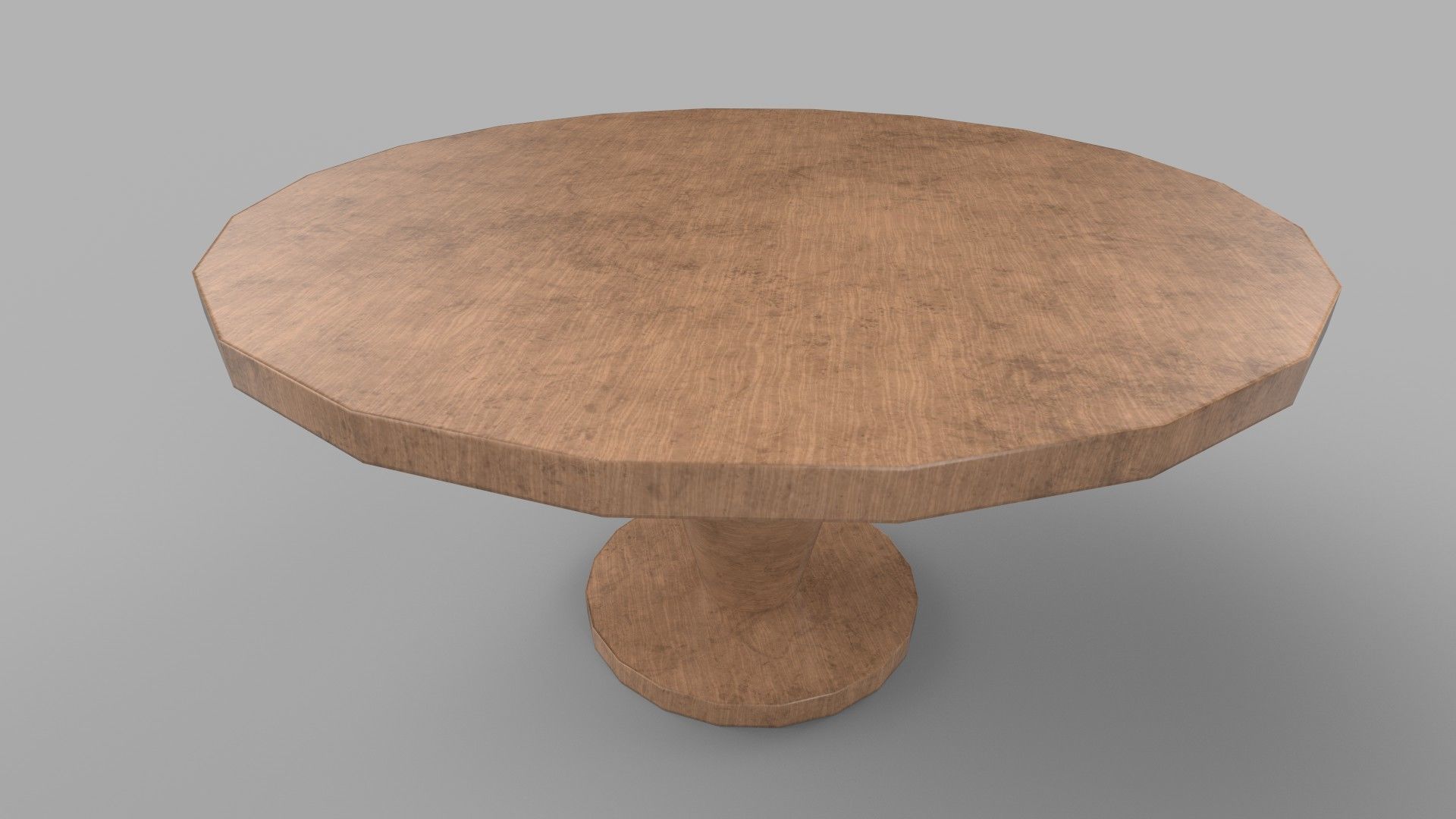 table round Low-poly 3D model_4