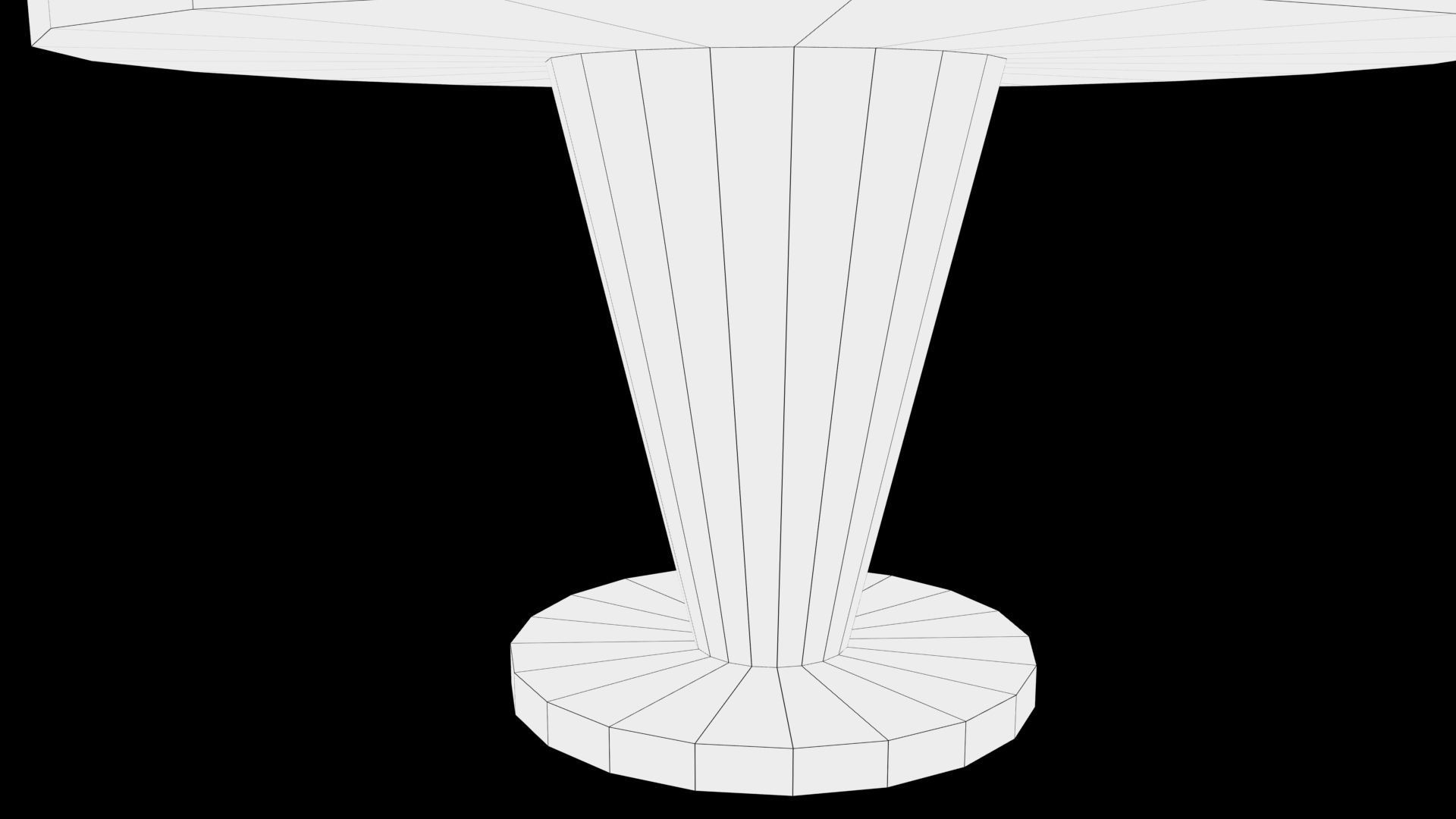 table round Low-poly 3D model_9