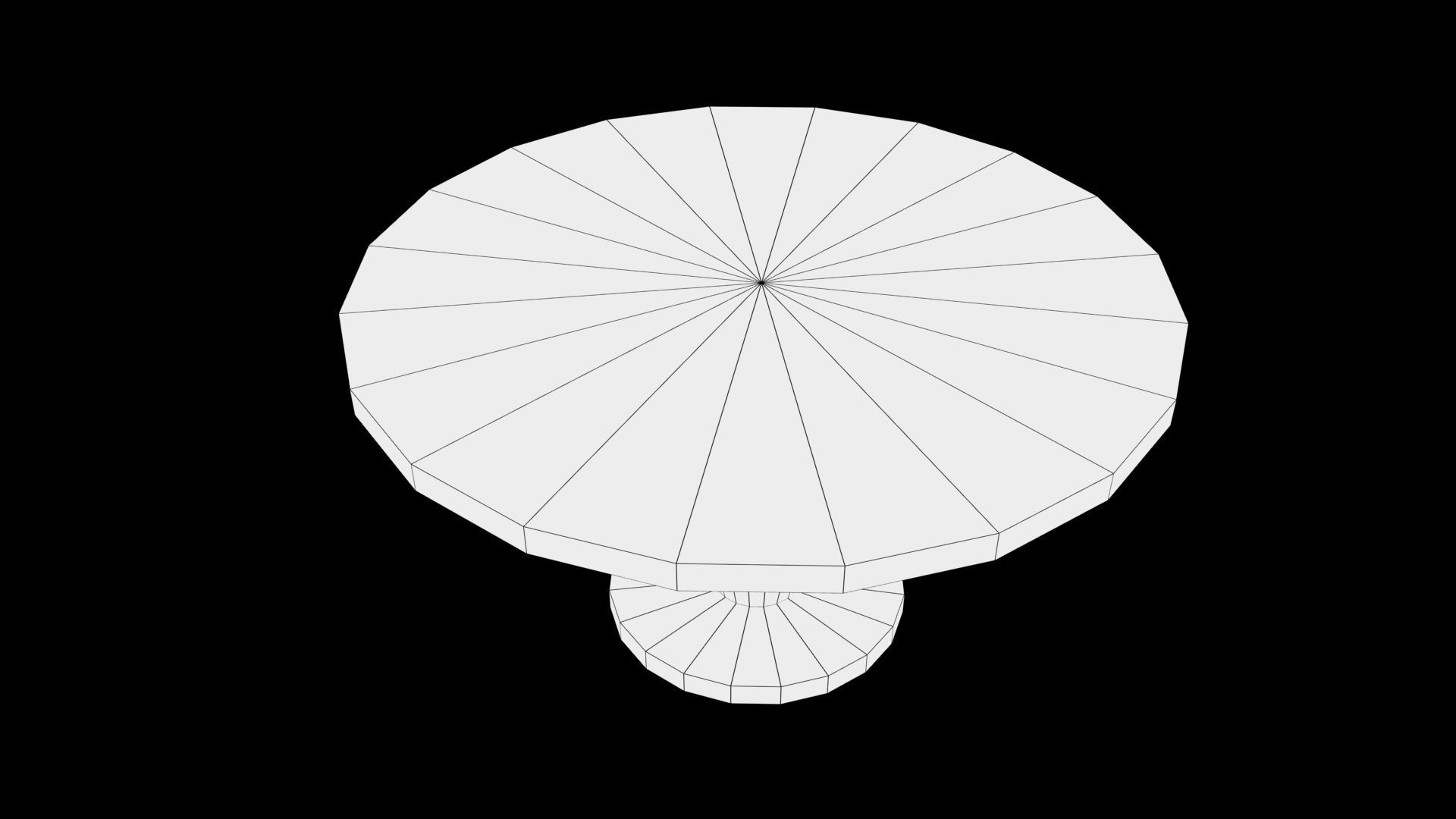 table round Low-poly 3D model_7