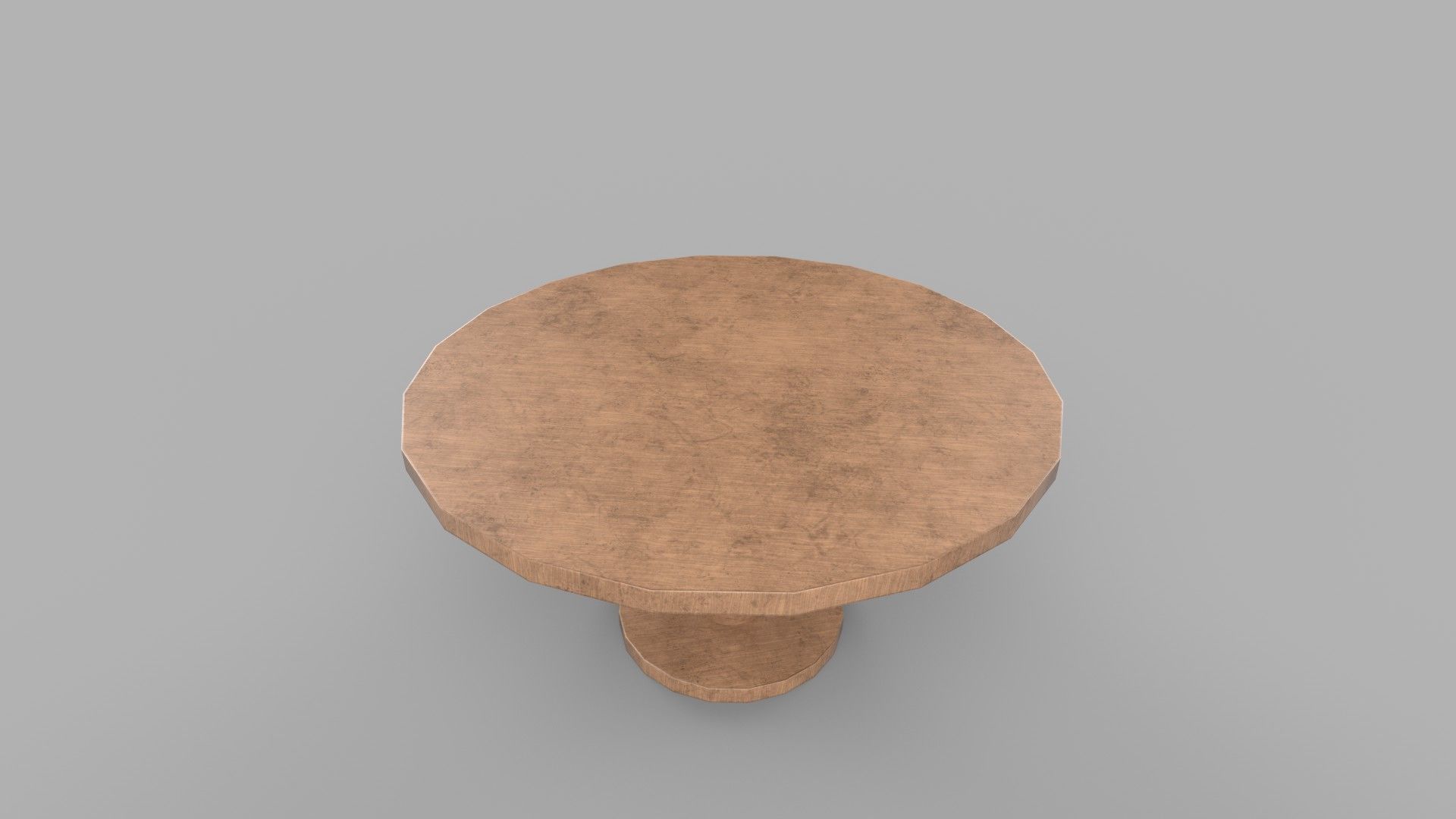 table round Low-poly 3D model_2