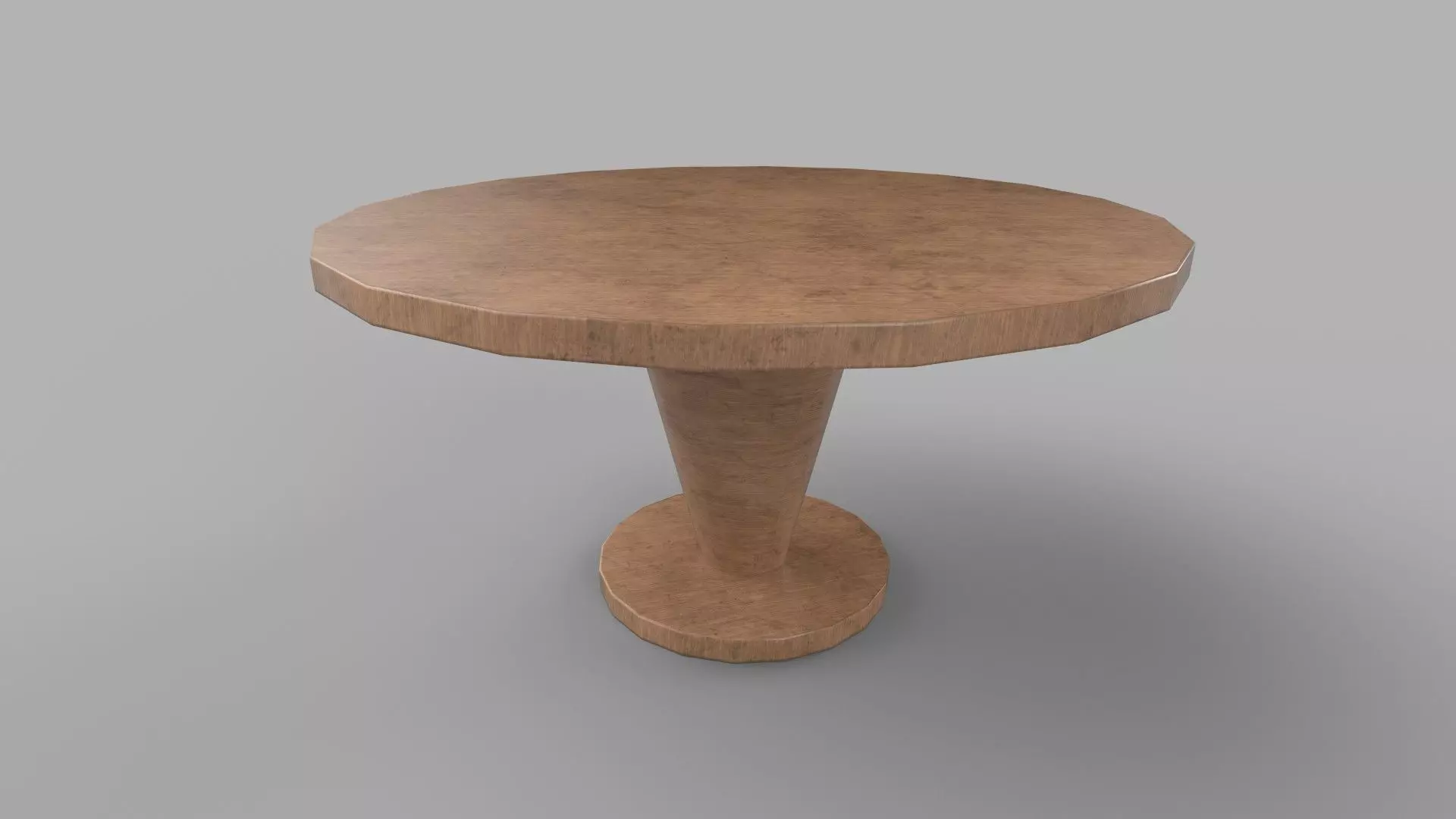 table round Low-poly 3D model_0