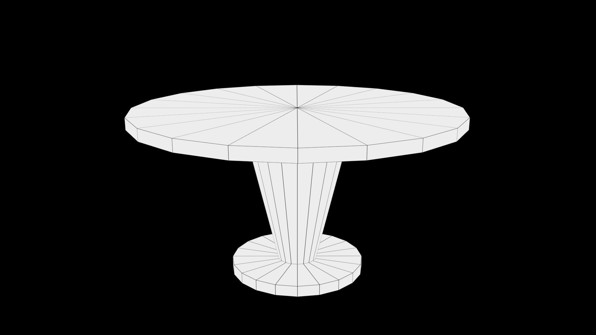 table round Low-poly 3D model_5