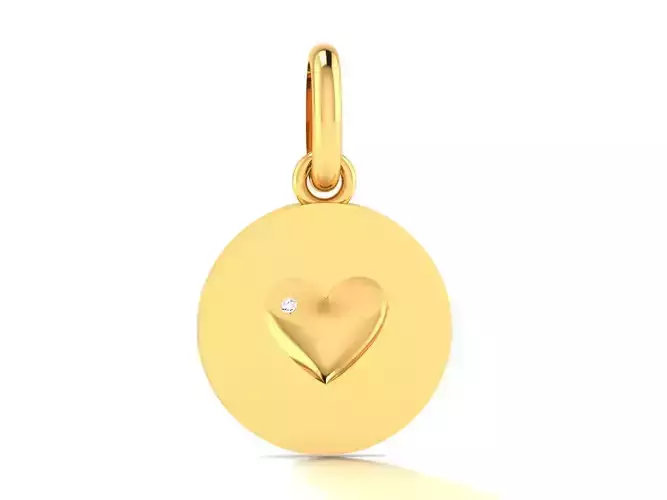 Solitaire Women Heart Pendants 
