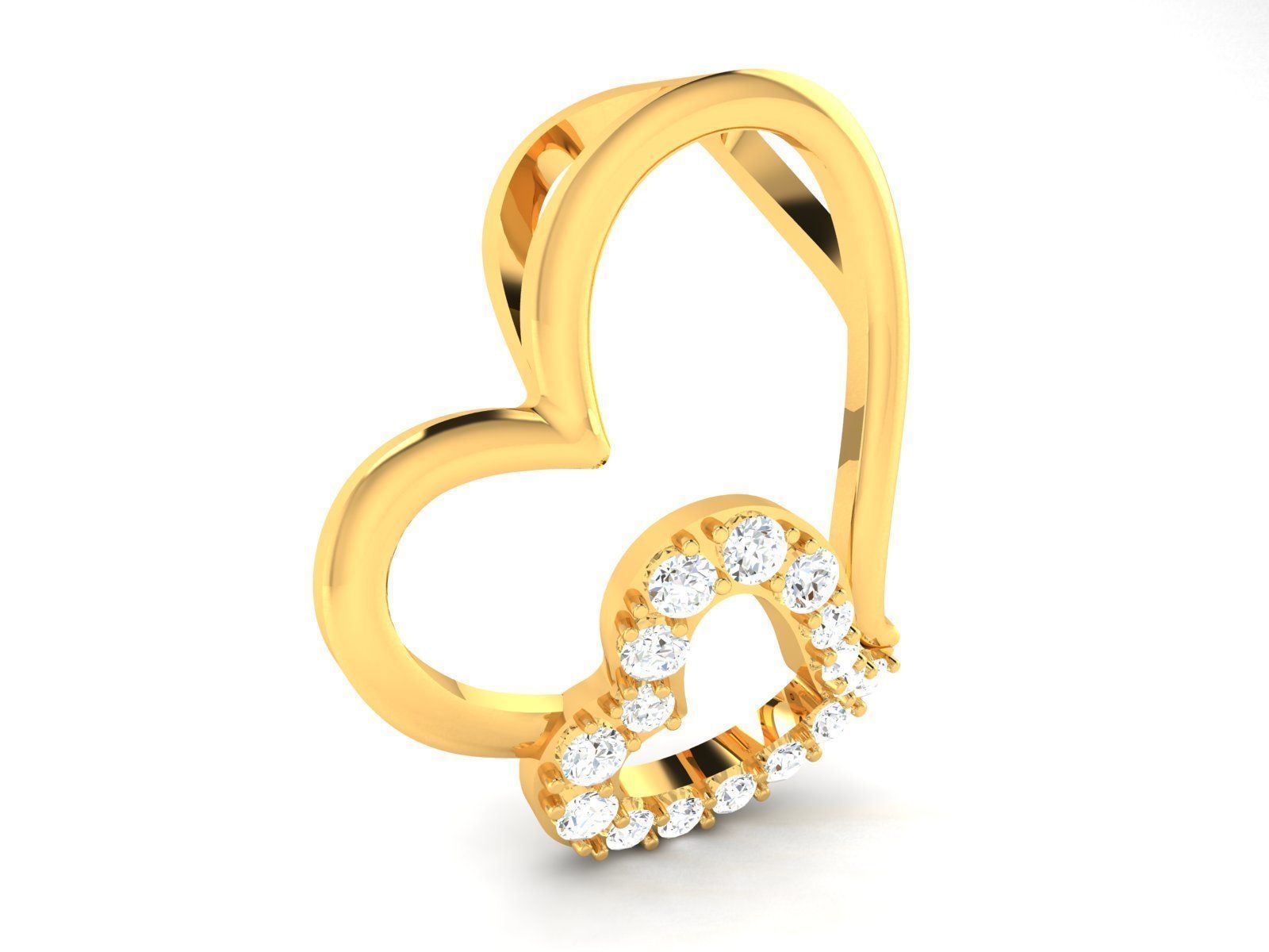 Solitaire Women Pendants 3D print model_2